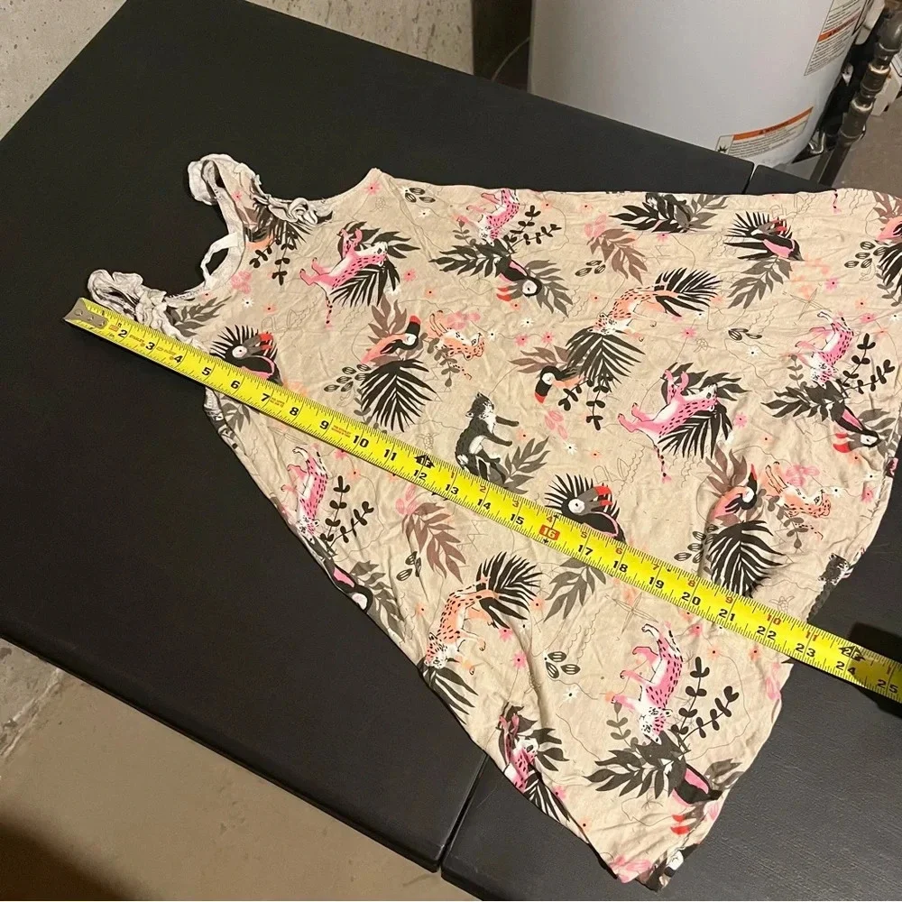 H&M Toddler Girls Tropical Animals Print Summer Dress Size 2-4 Years Sleeveless
